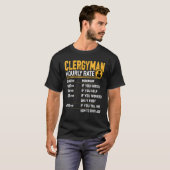 T-shirt Clergyman Note Horaire Christian Pastor Preacher M (Devant entier)