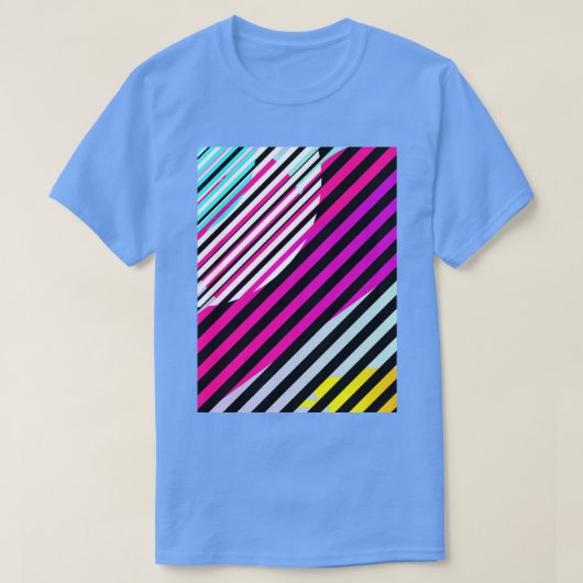 T-shirt Clés motif néon pastel (Design devant)