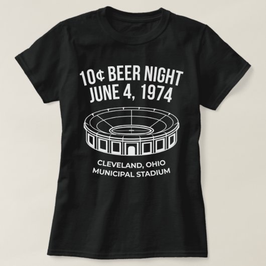T-shirt Cleveland Baseball  Retro 10 Cent Beer Night   (Design devant)
