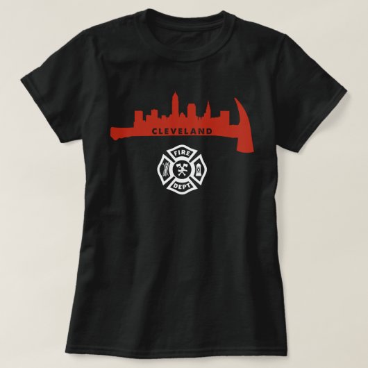 T-shirt Cleveland Ohio Division of Fire Firefighter Rescue (Design devant)