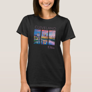 T-shirt Cleveland Sunset CLE The Land Downtown Skyline Ohi