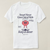 T-shirt "Clever Vibes Only – Retro Smart Graphic Tee" (Design devant)