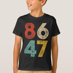 T-shirt Clic Vintage 86 47 Anti Trump 2024 Impeach Préside
