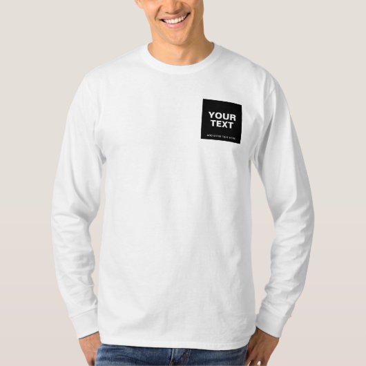 T-shirt Clients Ajouter Nom Texte Photo Mens Long Sleeve (Devant)