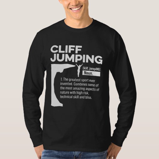 T-shirt Cliff Jumping Noun Definition Tombstoning Cliff Di (Devant)