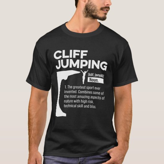 T-shirt Cliff Jumping Noun Definition Tombstoning Cliff Di (Devant)