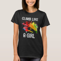 Climb Like A Girl Rock Climbing Colourful