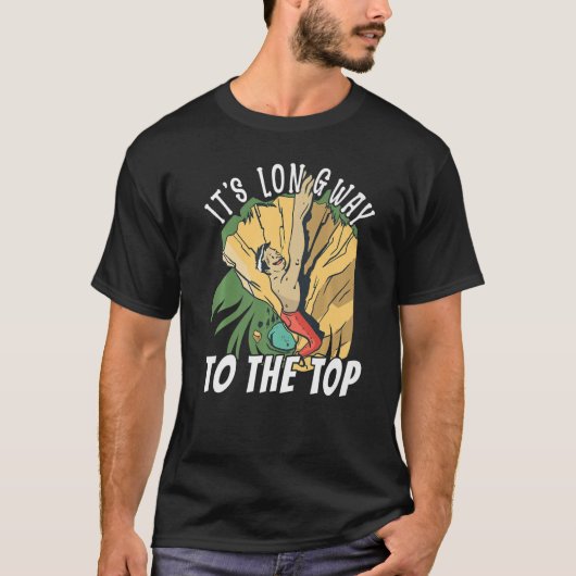 T-shirt Climber Rock Escalade Long Way to Top Boulderi (Devant)