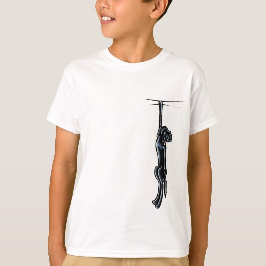 T-shirt Clingy Black Lab Off-Leash Art™ (Devant)
