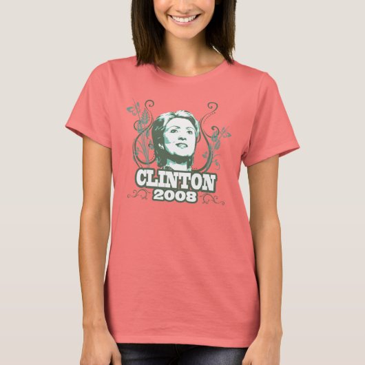 T-shirt Clinton 08 Papillons (Devant)