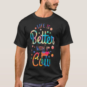 T-shirt Clip art de vache La vie est meilleure avec une pe