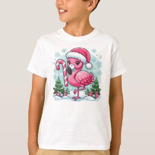 T-shirt Clipart de sublimation du Flamant rose de Noël