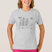 T-shirt Clipper Ship Floud - Plan d'expédition SD (Devant)
