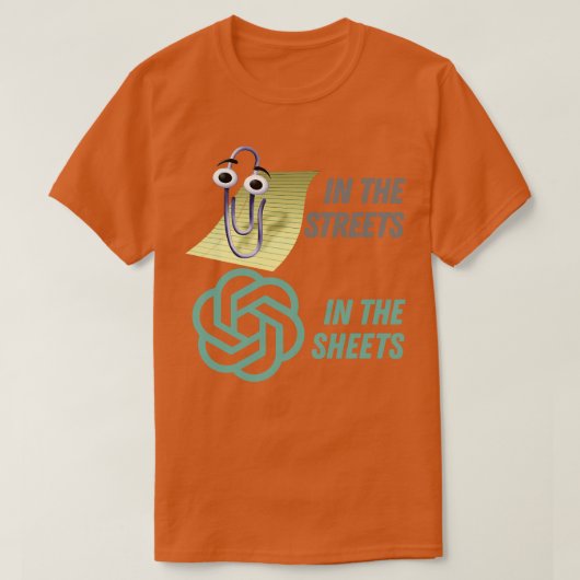 T-shirt Clippy Dans Les Feuilles Conversation GPT Dans Les (Design devant)