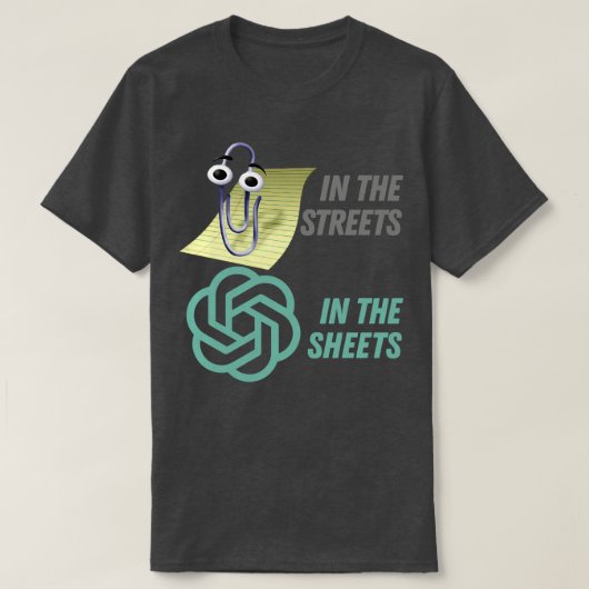 T-shirt Clippy Dans Les Feuilles Conversation GPT Dans Les (Design devant)