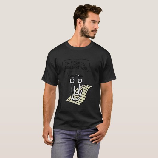 T-shirt Clippy Je Suis Ici Pour Vous Éclairer Bien (Devant entier)