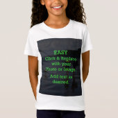 T-Shirt Cliquez et remplacez facilement l'image pour créer (Devant)