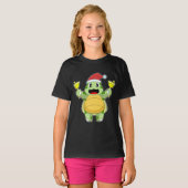 T-shirt Cloches de Noël de la tortue (Devant entier)
