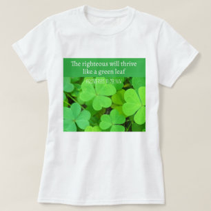 T-shirt Cloches vertes Photo Prospérité Bible Verse mignon