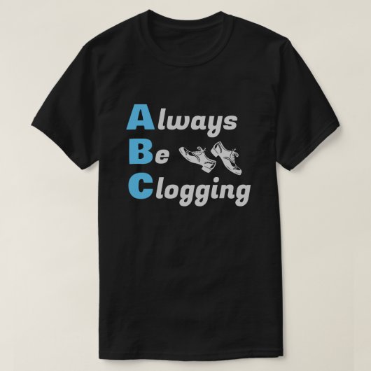 T-shirt Clog Dancers toujours être Clogging Blue Dark (Design devant)