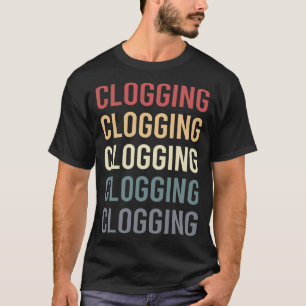 T-shirt Clogger de texte rétro Clog Clogger