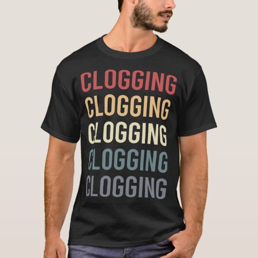T-shirt Clogger de texte rétro Clog Clogger (Devant)