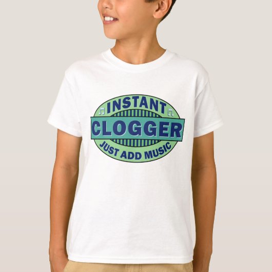 T-shirt Clogger instantané ajoutent juste la musique (Devant)