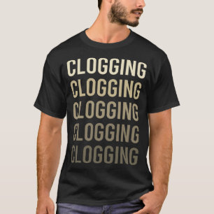 T-shirt Clogger le blog Brown Text Clogging