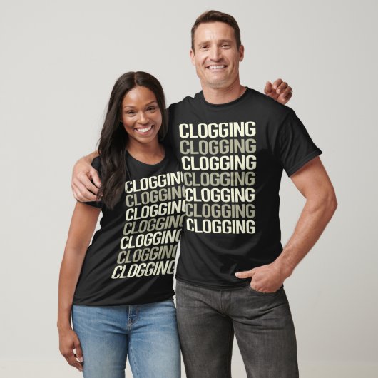 T-shirt Clogger un blog en texte blanc (Unisexe)