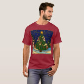 T-shirt Cloisonne Art Whimsical Forest Classic Christmas (Devant entier)