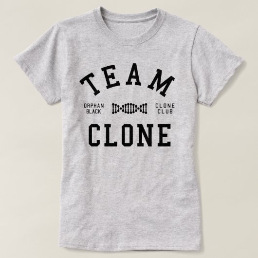 T-shirt Clone noir orphelin d'équipe (Design devant)
