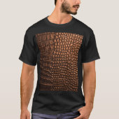 T-shirt Closeup : crocodile texture cuir. (Devant)
