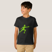 T-shirt Clôturant la figure - vert de Martien (Devant entier)