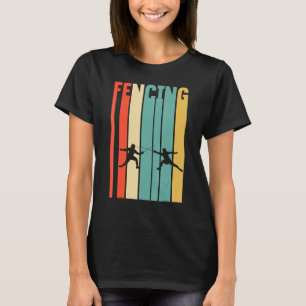 T-shirt Clôture clôture Vintage Epee Sword Fighter Foil Fe
