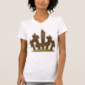 T-shirt Clôture en bois cassée Ferme rustique (Devant)