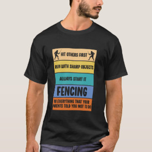 T-shirt Clôture épée lutte contre l'escrime épée Epee Foil