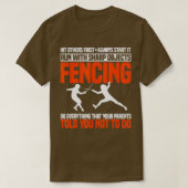 T-shirt Clôture Epee Sabre Combat Sport Fence Épée F (Design devant)