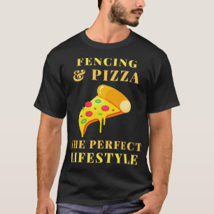 T-shirt clôture et mode de vie de pizza