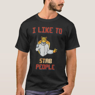 T-shirt Clôture J'Aime Stab Personnes Humour Graphique