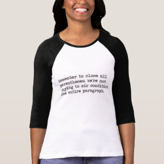 T-shirt Clôturez toutes les parenthèses