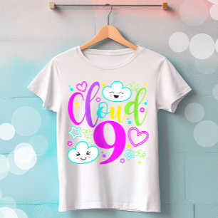 T-shirt Cloud 9 T-shirt Neon Arc-en-ciel Nuages T-