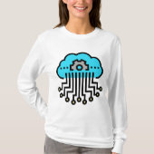T-shirt Cloud Computing Network Circuit Gear Tech (Devant)