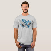 T-shirt Cloud mince en ligne bleue (Devant entier)