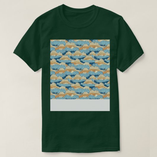 T-shirt Cloud Motif sans couture Sky Cloudscape Jour flott (Design devant)
