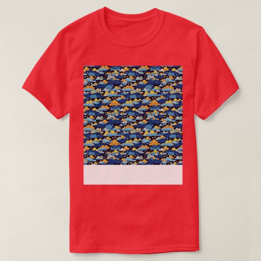 T-shirt Cloud Motif sans couture Sky Cloudscape Jour flott (Design devant)