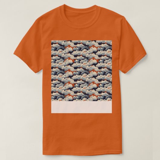 T-shirt Cloud Motif sans couture Sky Cloudscape Jour flott (Design devant)