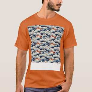 T-shirt Cloud Motif sans couture Sky Cloudscape Jour flott