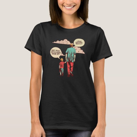 T-shirt Cloud Software Developer Ordinateur Programme Vint (Devant)