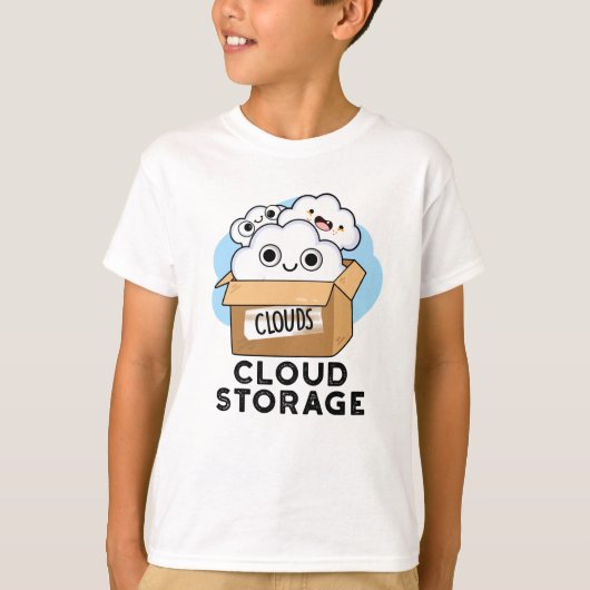 T-shirt Cloud Storage Funny Weather Technology Pun (Devant)