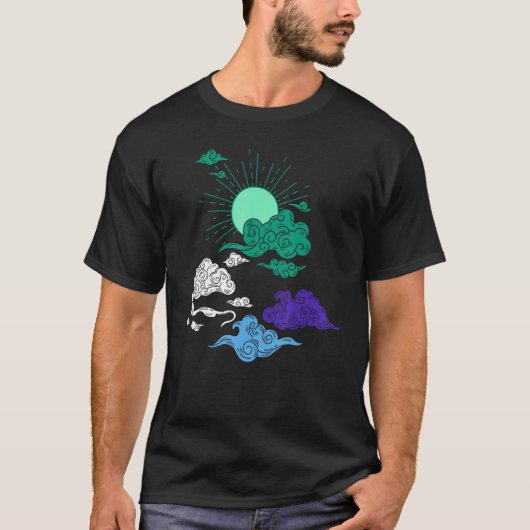 T-shirt Cloud subtil MLM Fierté Drapeau Couleur Gay Fier L (Devant)